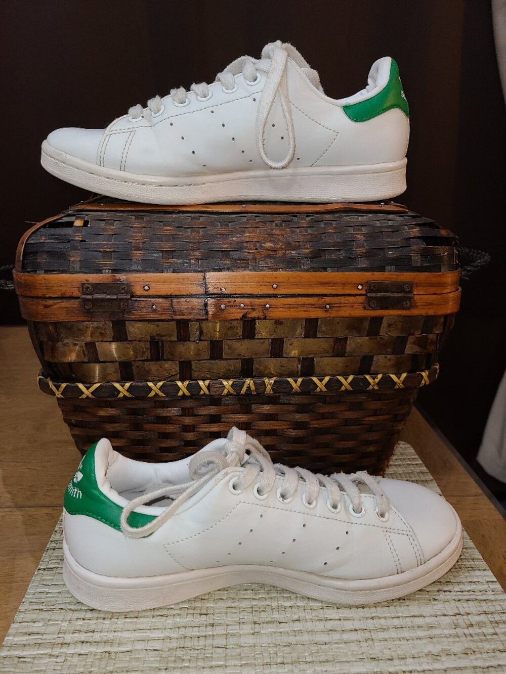 Adidas Stan Smith White Green FX5502 Leather Low Top Men Sneakers Size 6.5